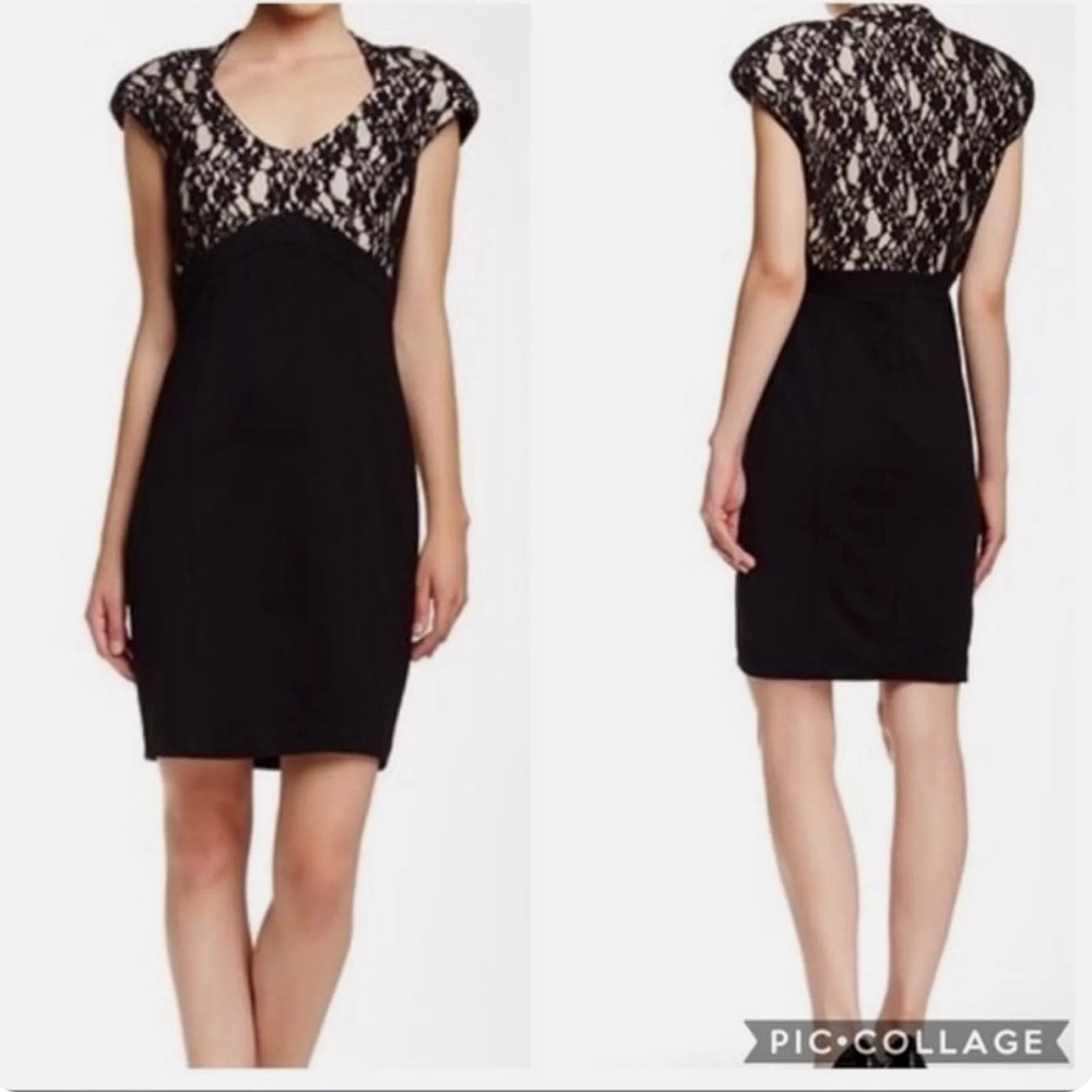 Ted Baker London Briony Black Lace Sheath Party Occasion Dress Sz 6